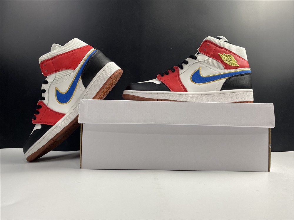 Jordan 1 Mid Releasing with Metallic Gold Wings Logo